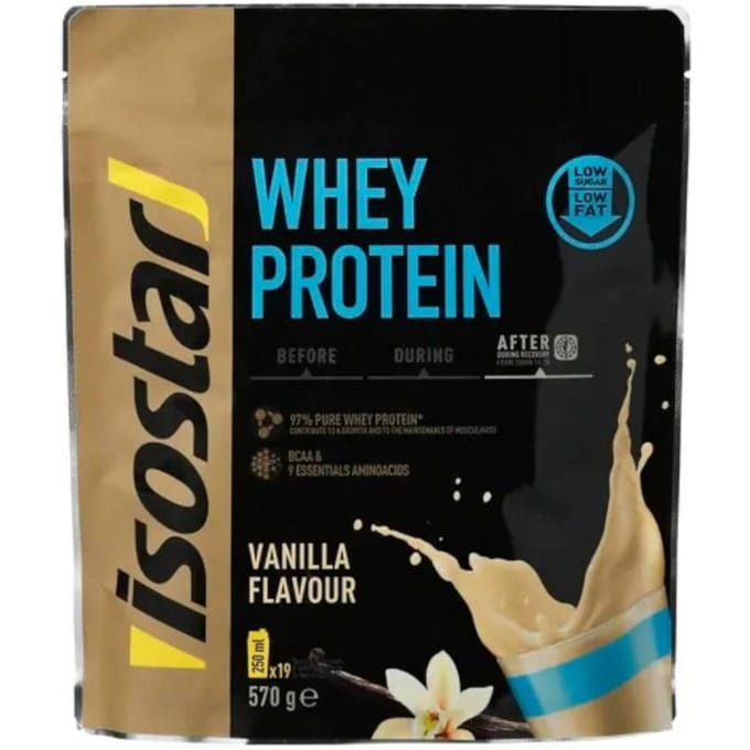 Isostar Whey Protein - Eiwitpoeder voor krachtsport - Vanille - 570 gr