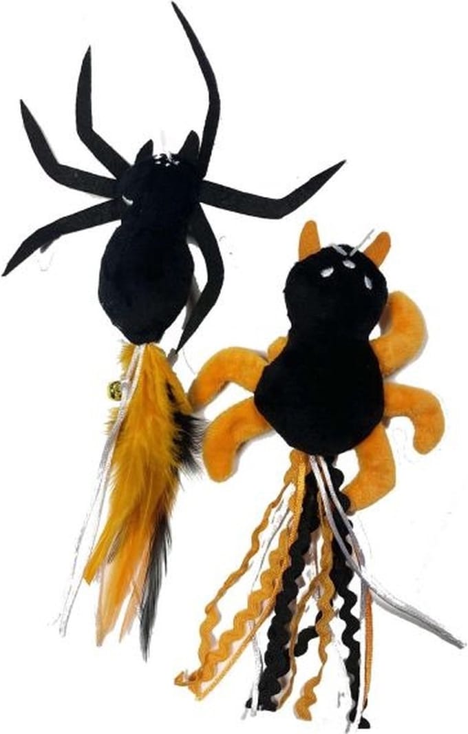 Happy Pet Halloween Spinnen met veren 2 stuks