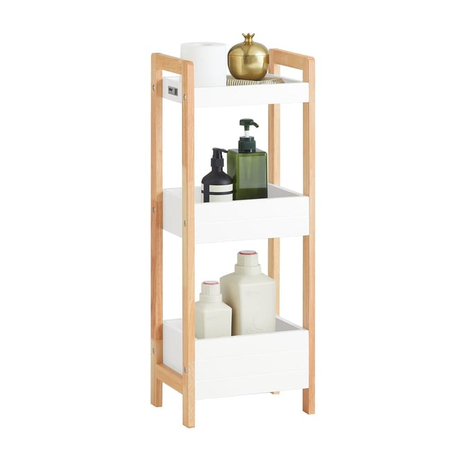 SoBuy FRG226-WN Badkamerrek - Multifunctionele Plank in Wood Composite