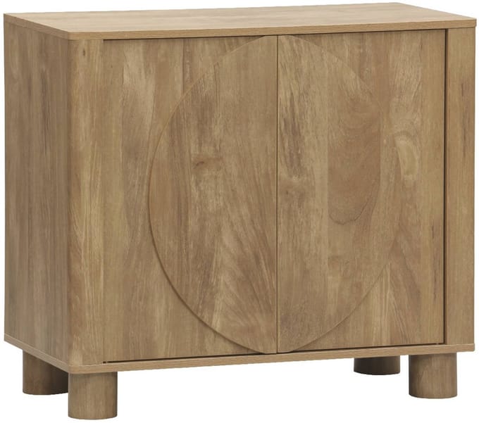 sweeek - Kastje met houteffect 2 omkeerbare deuren 80cm - pondi