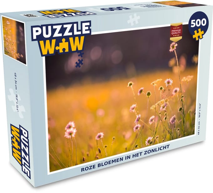 Puzzel Bloemen - Licht - Roze - Legpuzzel - Puzzel 500 stukjes
