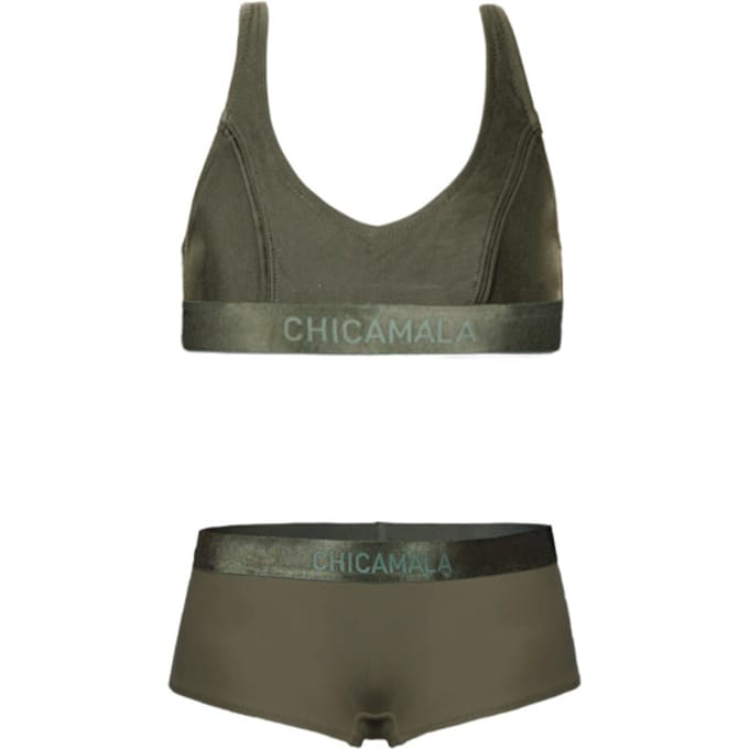 Muchachomalo Meisjes racerback bikini effen