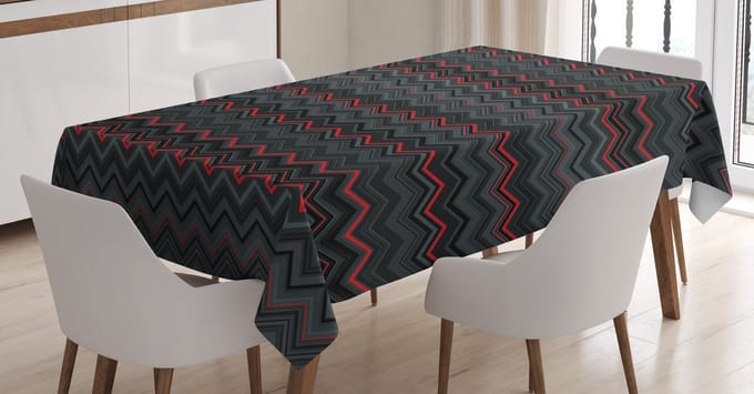 ABAKUHAUS tafelkleed – satijnmix, antracietgrijs – 140x200 cm