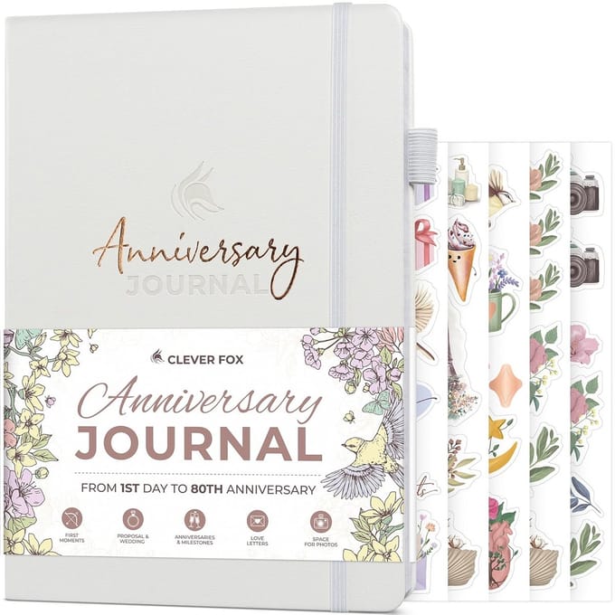 Jubileum Dagboek - Herinneringen Boek - Samen Herinneringen - Met Ruimte - Niet Gespecificeerd - Wit