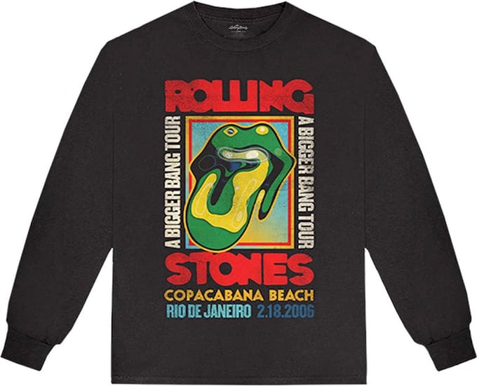 The Rolling Stones - Copacabana Beach Longsleeve shirt - S - Zwart