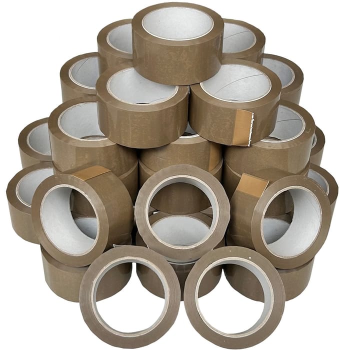 Kortpack - PP-acryl tape - Bruin - 48mm x 66mtr - 36 rollen - (020.0860)