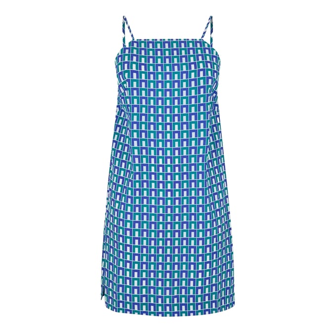 Lacoste Spaghettibandjes-slipjurk voor dames (Blauw)