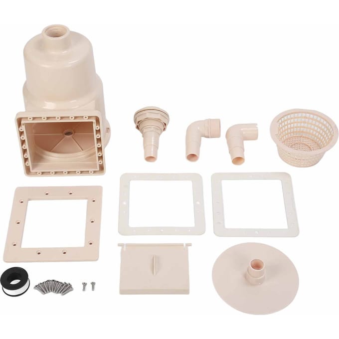 Zwembadskimmer 1,5 inch Kleine Afvoer Zwembadafvoer Skimmer Zwembadaccessoires beige