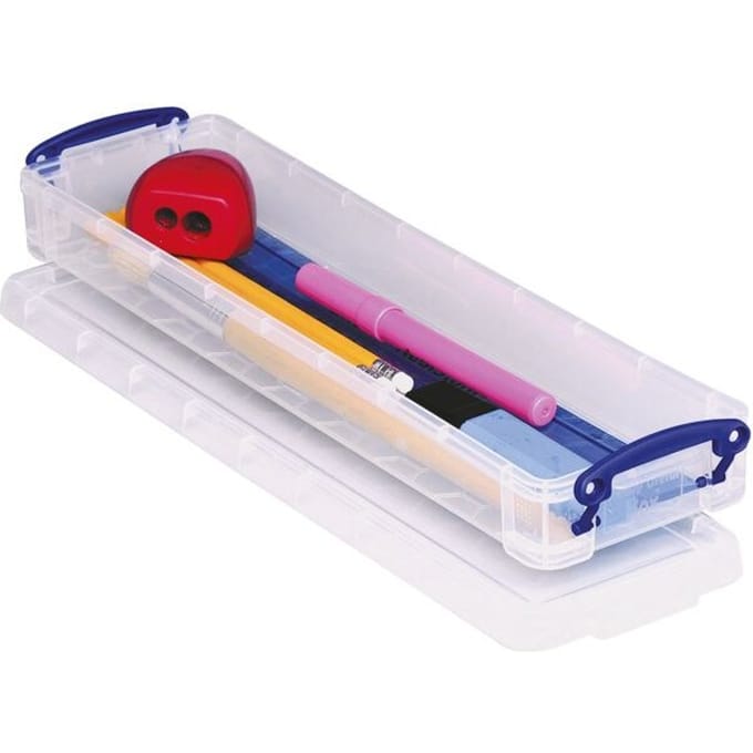 Opbergbox Really Useful 0.8 liter 355x100x40mm transparant wit
