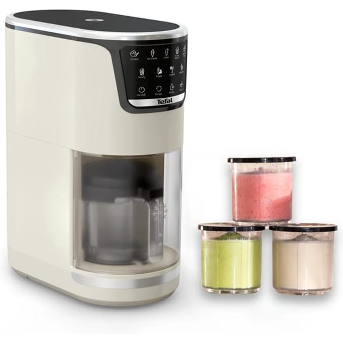 Tefal Dolci IG602A - IJsmachine - 10 Programma's - 1.4L - Automatisch spoelprogramma - Geschikt voor Sorbet en Roomijs