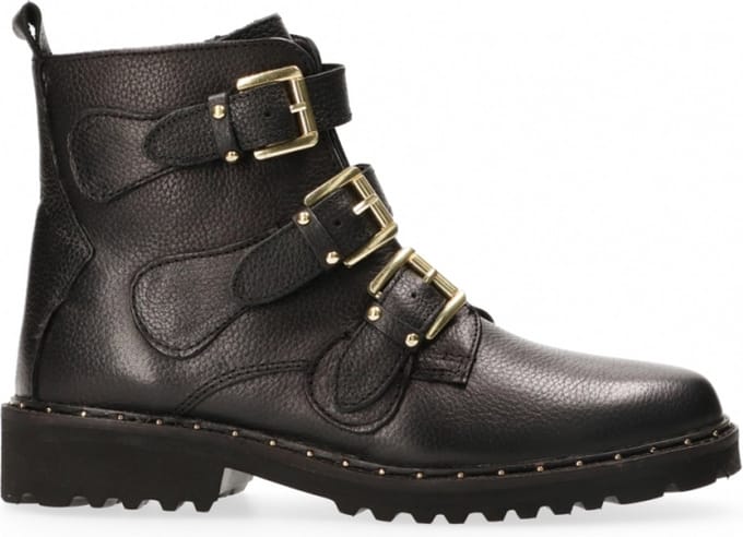 Van Dalen - Veterbootie leer - Black - 41