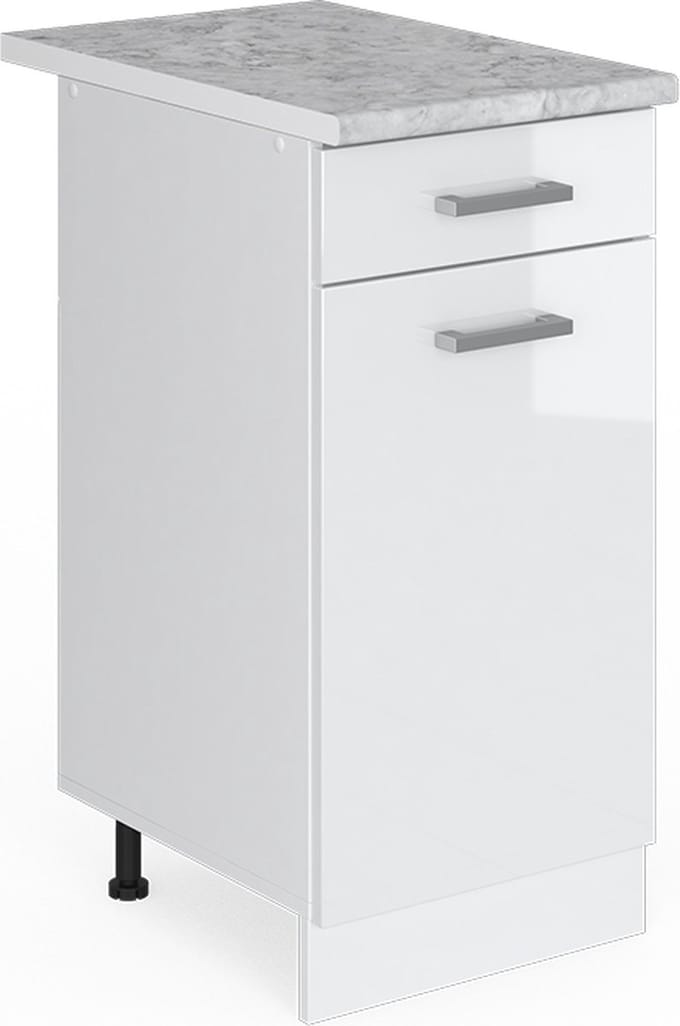 Vicco R-Line Keukenonderkast – 40 cm, WB Marmer Wit Hoogglans