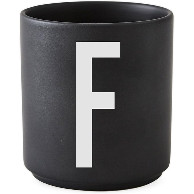 DESIGN LETTERS - Personal beker porselein  - F - zwart