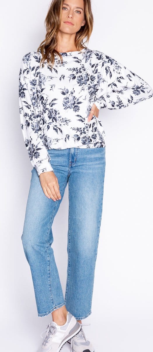 P.J. SALVAGE CO. Longsleeve Zwart Roze