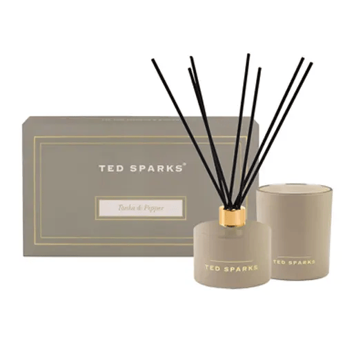 Ted Sparks Tonka & Pepper Candle & Diffuser | 100 ml + 100 gr | Set 2 st