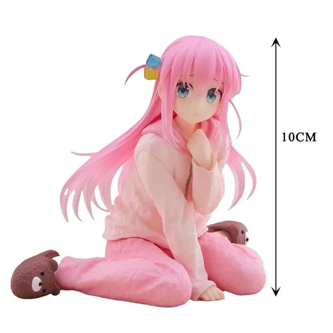 10CM Anime Bocchi Le Rocher ! Gotoh Hitori Pyjama Modèle PVC Statue Coreful Objet de Collection Décor Cadeau pour Enfants Durable pink