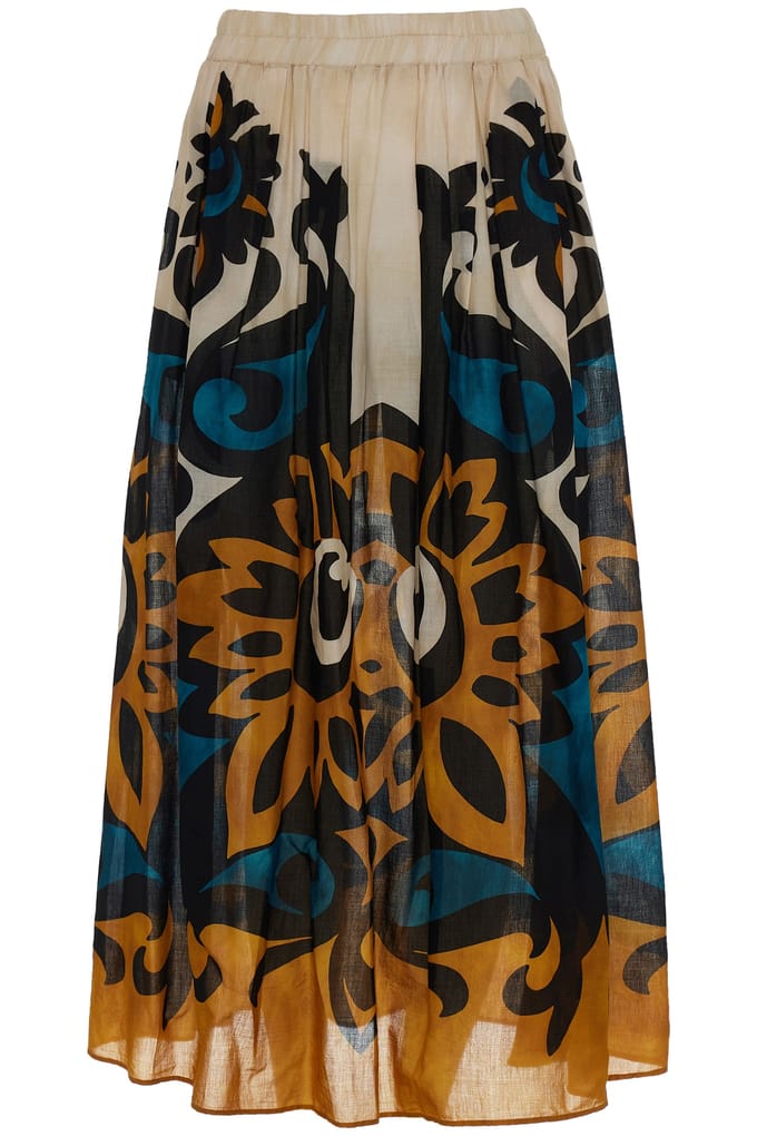 Devotion Twins Happiness Long Skirt Blue-camel Taglia: S | Maxi gonne Outlet | Donna | Blu