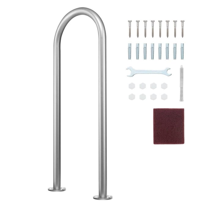 Zwembad Handgreep 36 x 13 inch Aluminium met Basisplaat voor Binnen/Buiten
