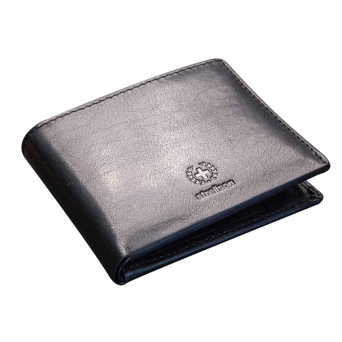 strellson Leren Portemonnee Epping BillFold H8 1 Black Zwart
