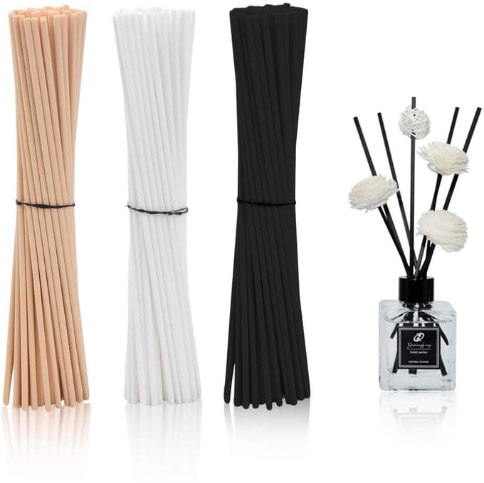 Dailygoods - Rieten Diffuser Sticks, 180 geurstokjes, rotanstokjes voor parfum, houten stokjes