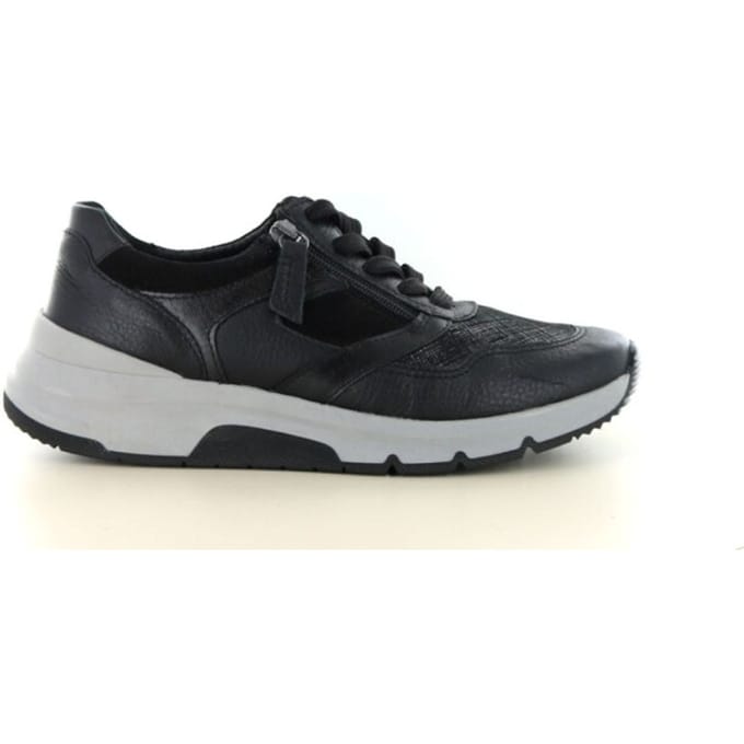Longo Zwarte Leren Dames Sneakers - Zwart - 40