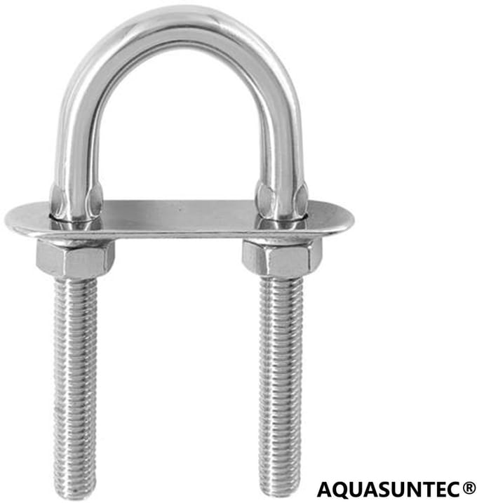 RVS U-Bout 90mm | M10 | Hoogglans Gepolijst | RVS 316