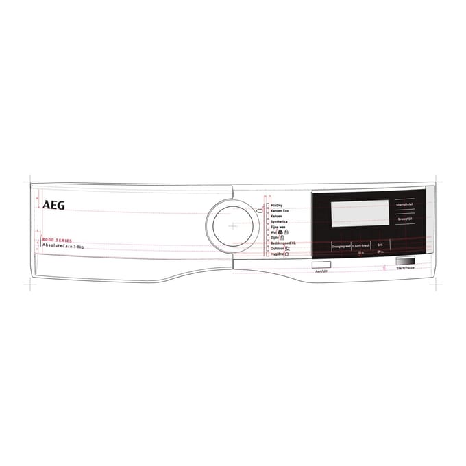 AEG controlepaneel, wit, AEG 140250209024