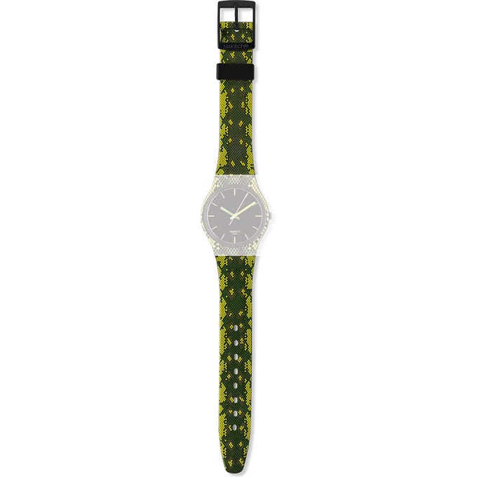 Swatch Plastic - Originals Medium (34mm) /Access/Solar/Musicall/Stop - G/SK/SL/SR/SS/SO28 AGB253 GB253 Snaky Green Horlogeband