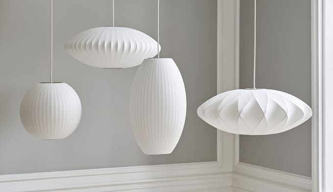 HAY Nelson Schotelvormige Hanglamp met Kruisvormige Bubbels, Medium, Gebroken Wit