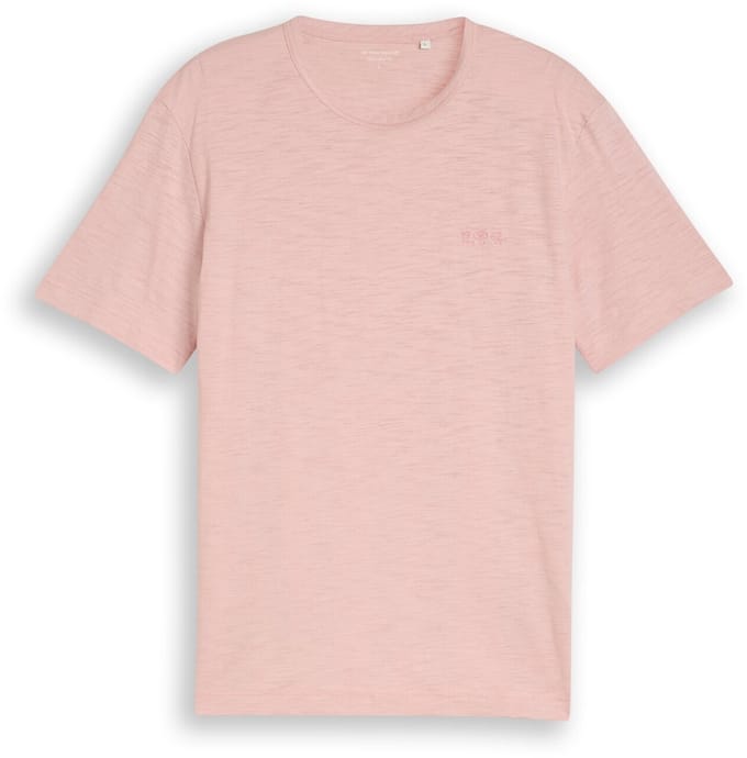 Tom Tailor - T-shirt in gemêleerde look - Maat S - Twinkle Pink