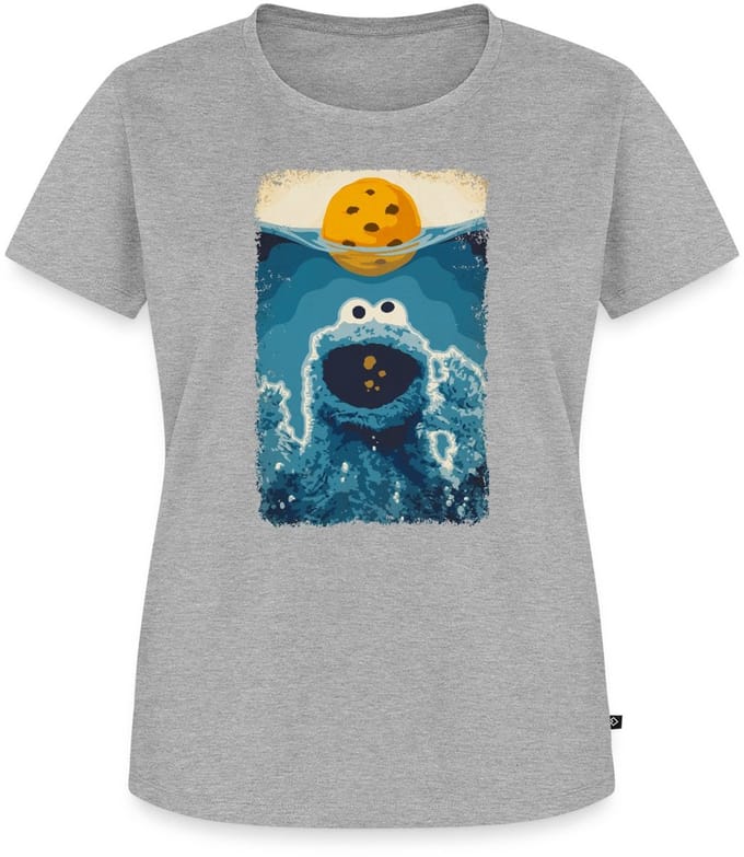 Sesamstraat Koekiemonster Haai Premium T Shirt Dames