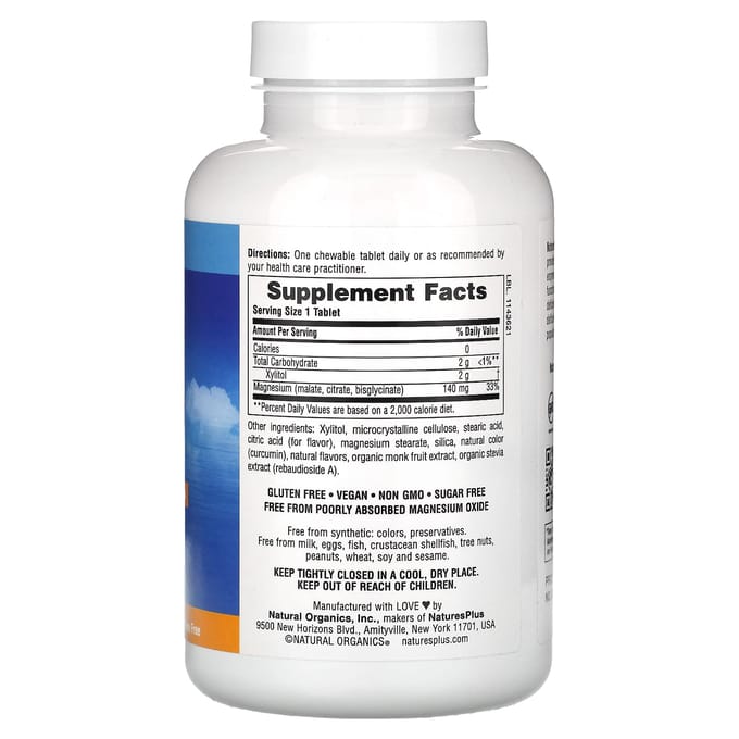 Kalmassure Magnesium Kauwtabletten, Sinaasappelsmaak, 60 Tabletten