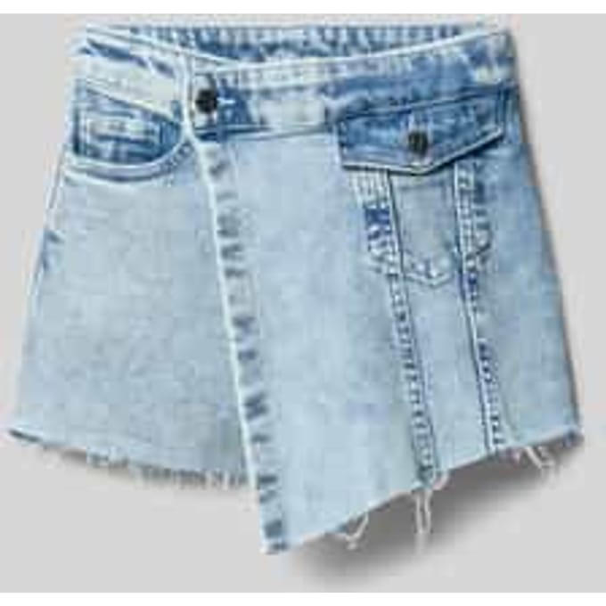 regular fit jeans-skort van katoenmix
