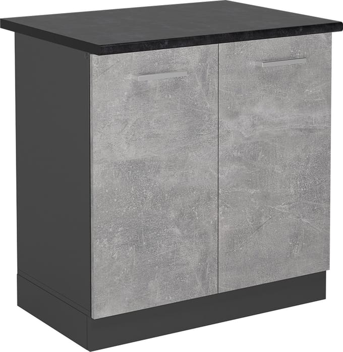 Vicco R-Line Wastafelkast – 80 cm, WB Antraciet Beton