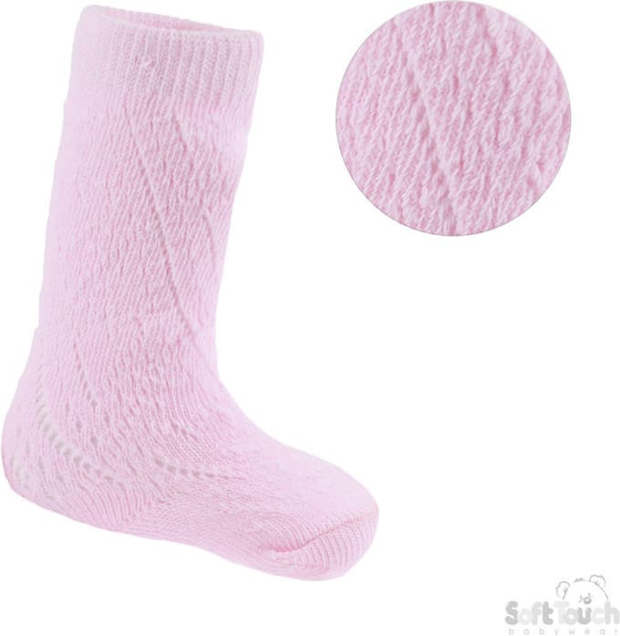Soft Touch Baby Kniekousen 6-12 Maanden Roze PS02