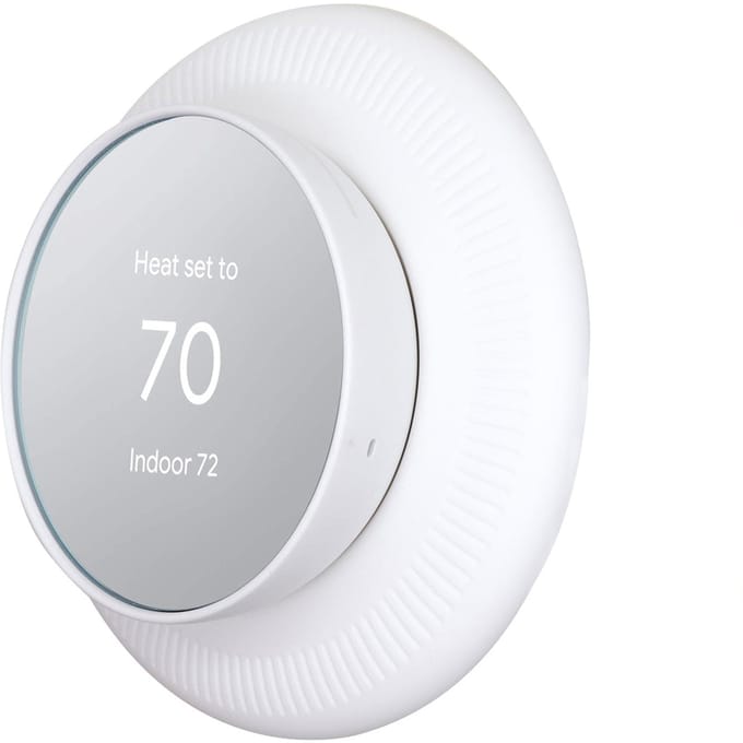 Vervanging van de wandplaatafdekking voor Google Nest Thermostat Zacht siliconen Slijtvast Eenvoudig wit