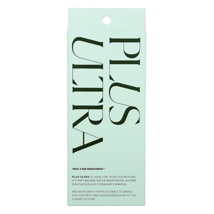 Plus Ultra, tête de brosse écologique, poils doux, lot de 3 gray