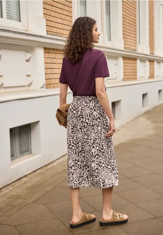 Midirok met volants en print