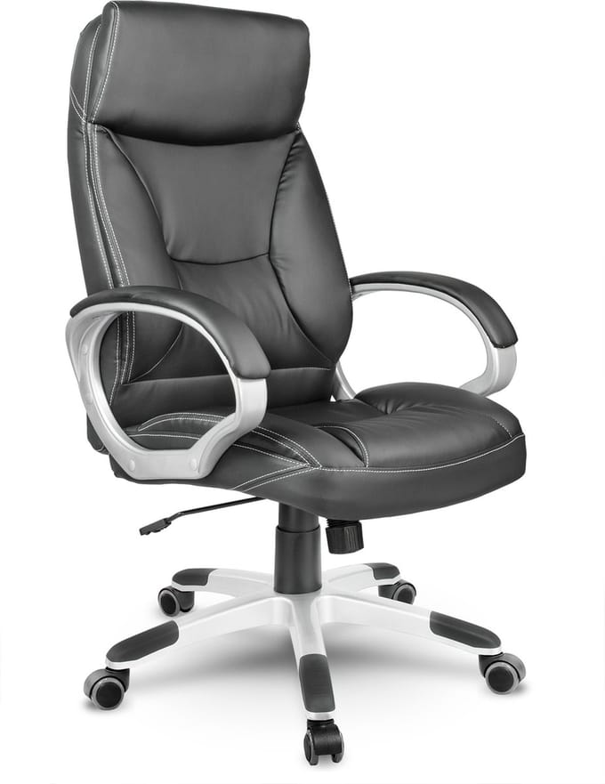 Sofotel EG-223 - Bureaustoel - Ergonomisch - Eco-leder - Zwart & Wit Contrast