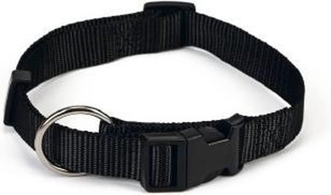 Nylon halsband verstelbaar 30-45x15 zwt