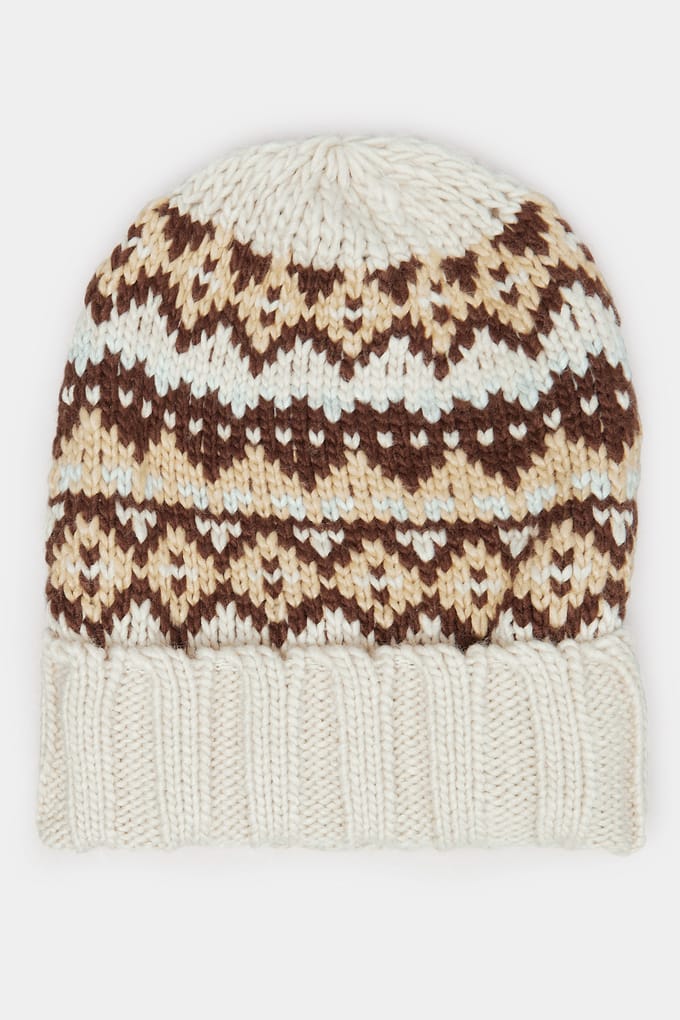 Yours Naturelbruine Fairisle Mutssize One Size