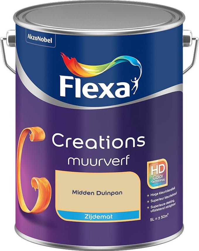 Flexa - Creations Muurverf Zijdemat - Midden Duinpan - Mengverf - 5 L