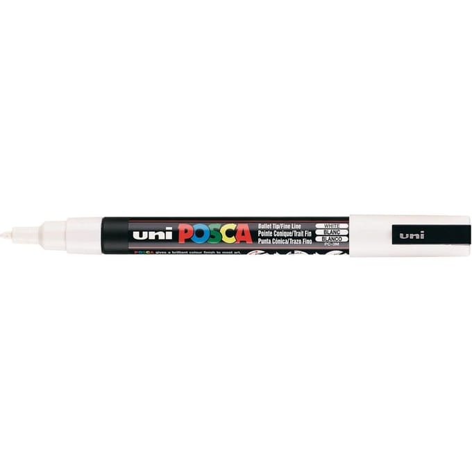 Posca marker met conische punt schrijfdikte fijn wit