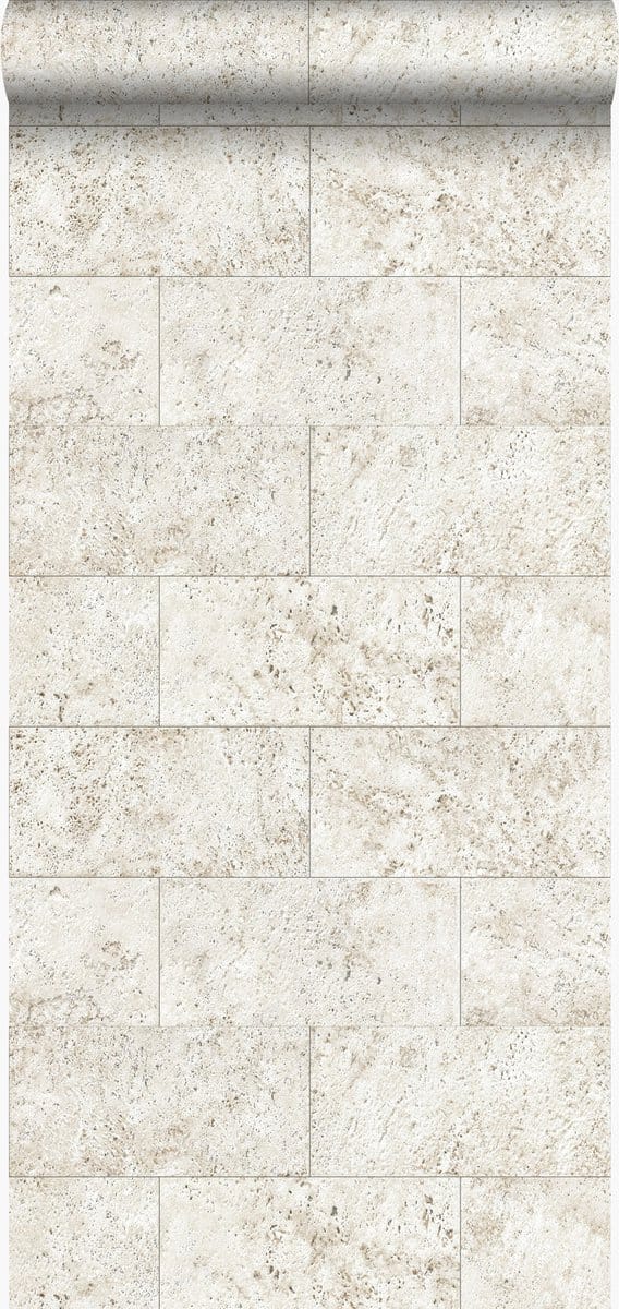 Origin Wallcoverings behang kalkstenen blokken beige - 347579 - 53 cm x 10,05 m