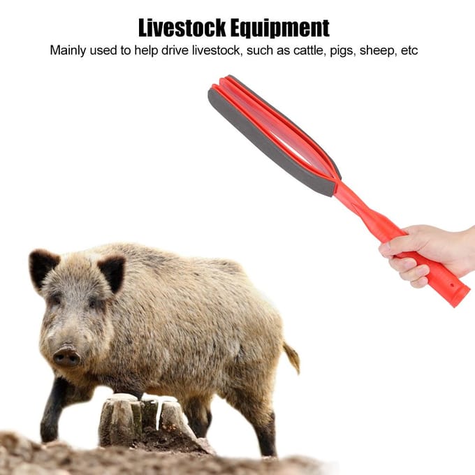 50.5cm Handheld Varkenszweep Stock Prod Bewegingshulpmiddel Veiligheids-Stock Prodder Veehouderijapparatuur gray