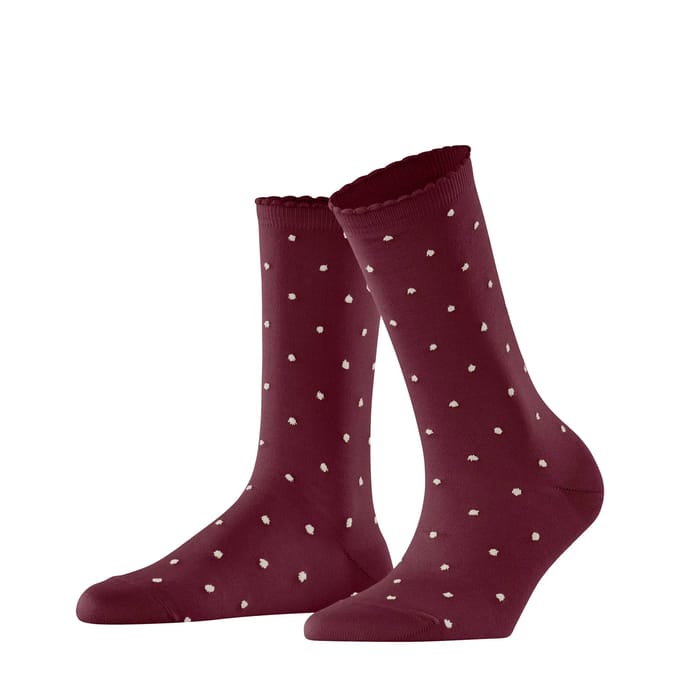 FALKE Spike Dot met stippen katoen Sokken dames rood - maat 39-42