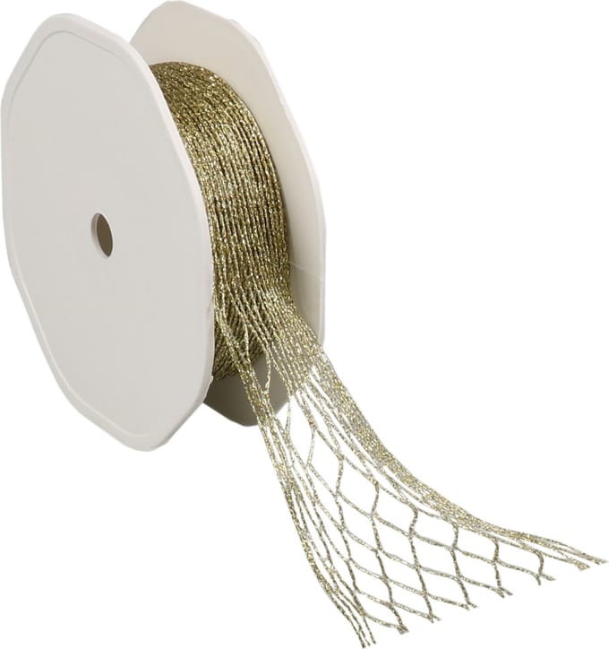 Cadeaulint Stretch Goud – 25 mm × 10 m
