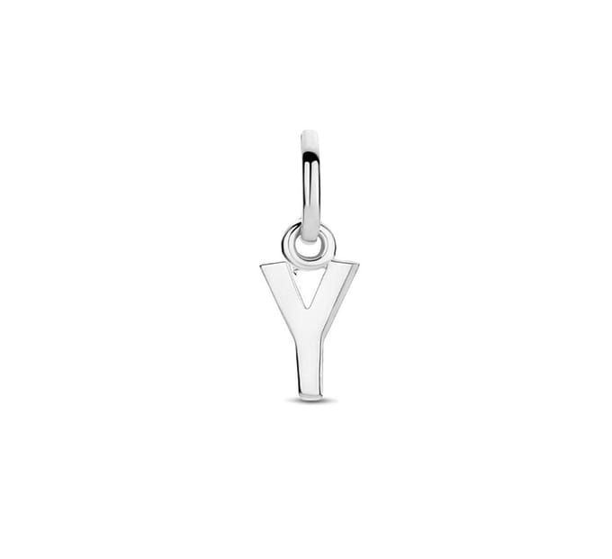 Zilver Gerhodineerde Hanger letter Y 1333765