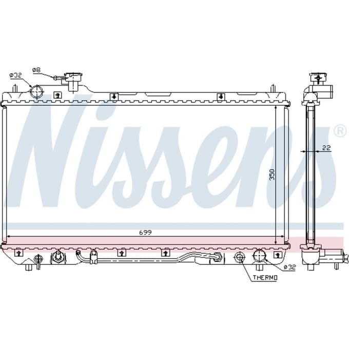 Radiator, motorkoeling NISSENS 64630A