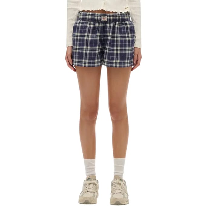 Katoenen geruite elastische short voor vrouwen Superdry